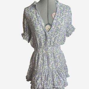 Musette Floral Ruffle Mini Dress – Size L